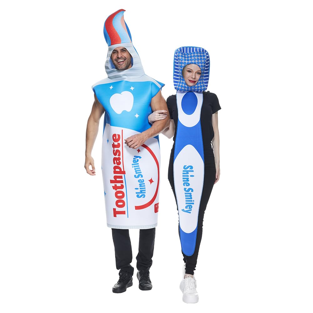 EraSpooky Spazzolino da denti e dentifricio Costume Coppia Halloween Fancy  Dress Adulto Unisex Set da 2 pezzi : Amazon.it: Moda
