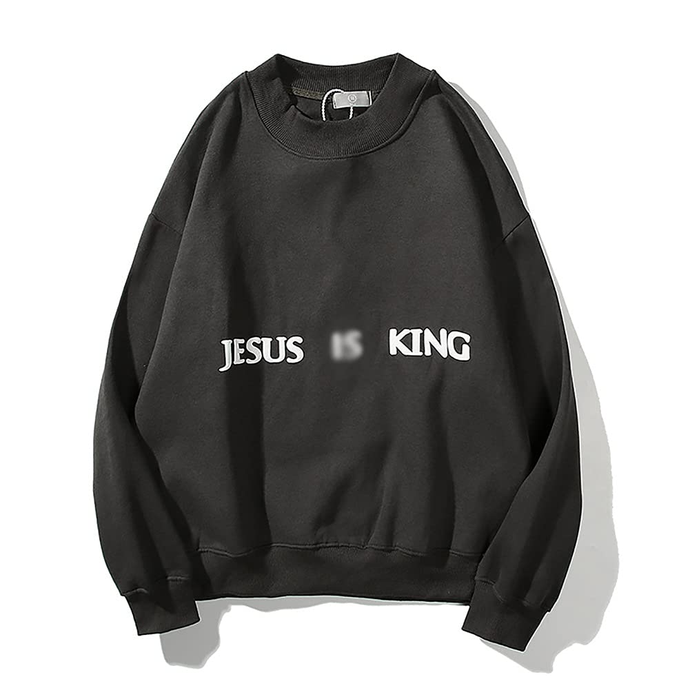 G&F Pullover Kanye Hip-hop Manica Lunga Maglione Con Cappuccio Felpe Unisex (Colore: Grigio, Taglia : X-Large)