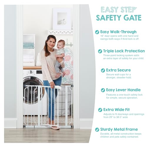 Regalo Safety 29"-38.5" Easy Step Baby Gate, Bottom of Stairs & Doorways - Image 4