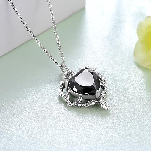 Gothic Black Heart/Chandelier/Anatomical Heart Necklace 925 Sterling Silver Goth Necklace for Women Gothic Jewelry Gifts for Women2