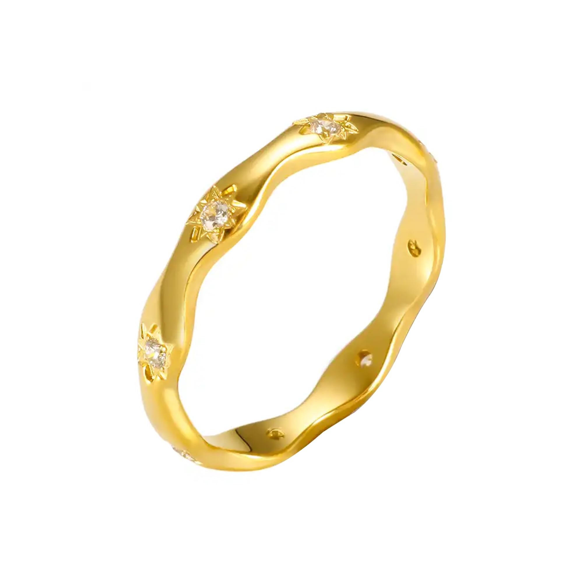Crystal Crest 18K Plated Rings - Gem Waves (7) (B0CSSV3G5T) Amazon Price History, Amazon Price Tracker