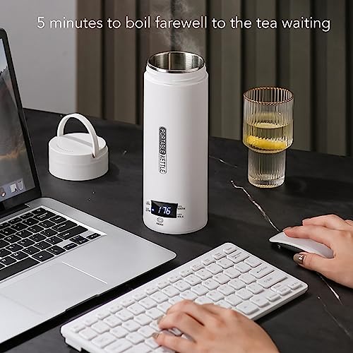 Hervidor eléctrico portátil 500ml acero inoxidable 304 miniatura 5