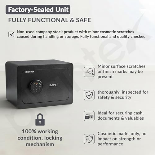 Image of Plantex 23 Litre Safe Locker for Home /Handling Marks Only,No Utility Impact /100% Functional & Secure /Assured by Plantex - (Black)