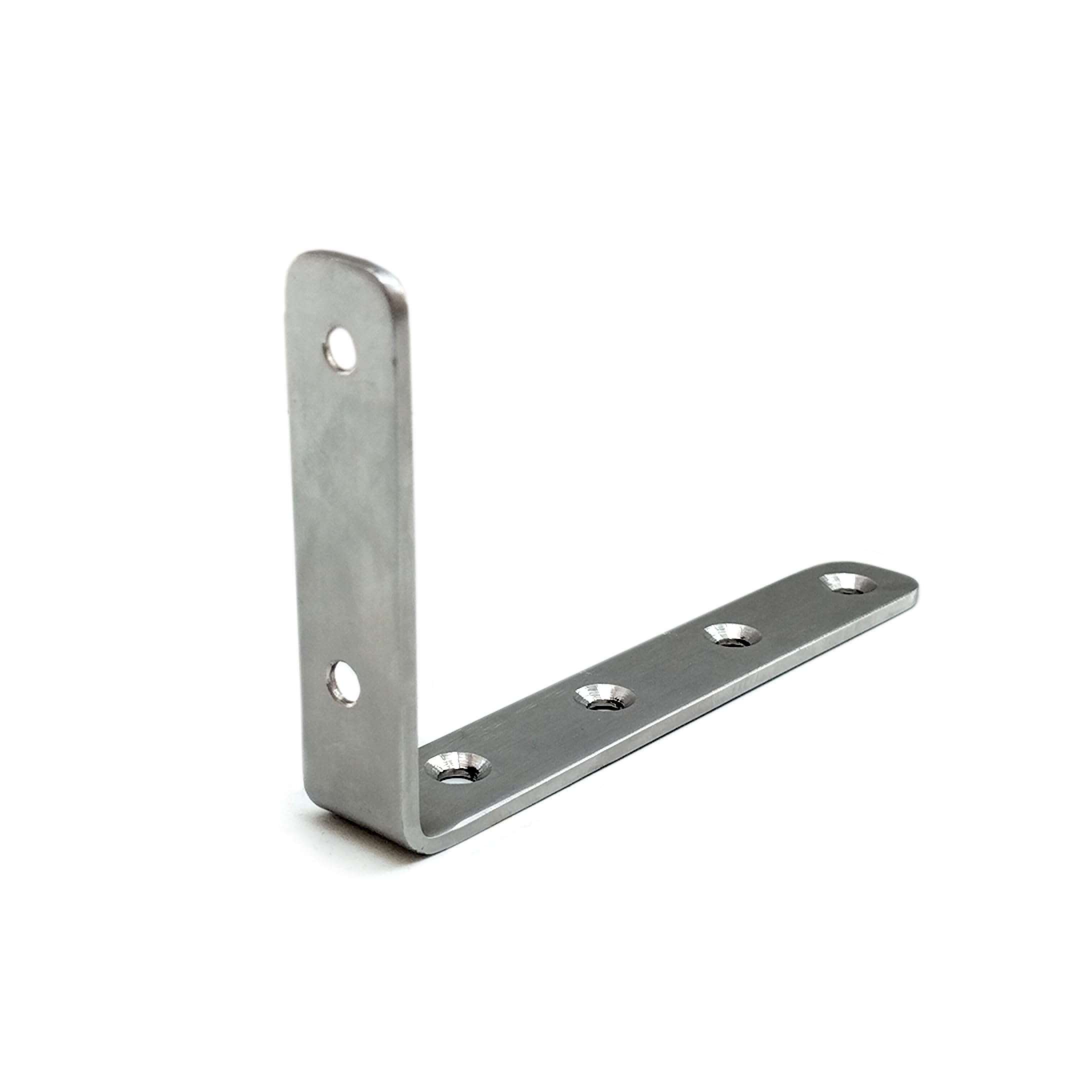 L Shelf Brackets, Heavy Duty and Extra Thick Shelving Brackets I Stainless Steel clamp Support I Wall Shelves Brackets with Hardware for DIY 5" x 3 inch-image-20