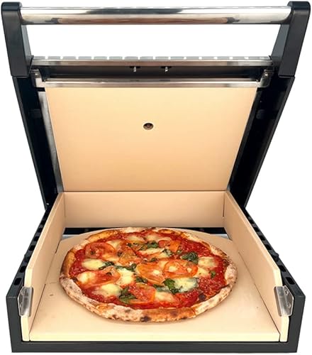 Miniatura 6 de Megamaster Kit de pizza portátil - Horno de pizza de cerámica de acero inoxidable y tapa de parrilla para acampar