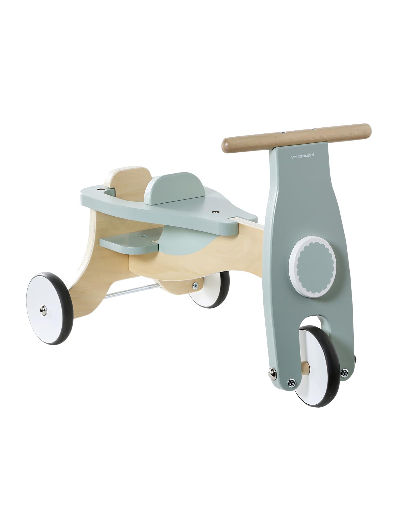 VERTBAUDET Rutschauto + Sitz, aus Holz, grün