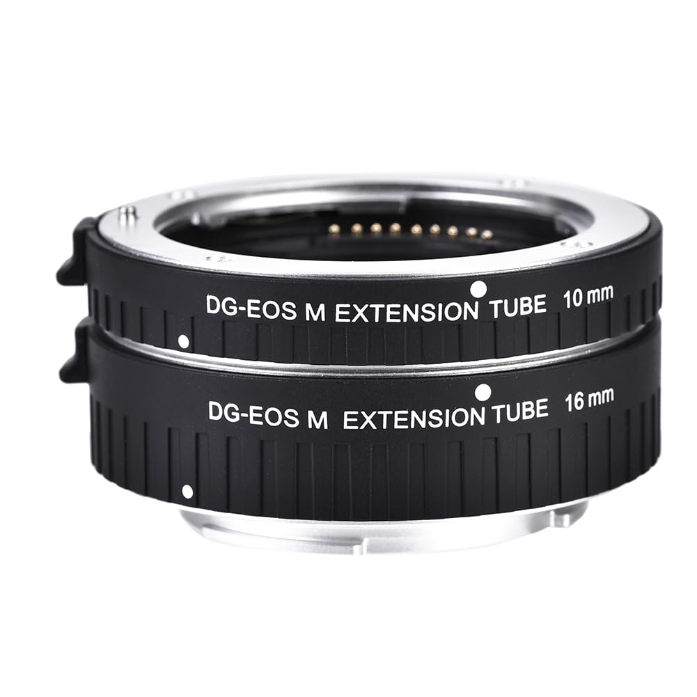 Juego de Tubos de extensión Macro de Enfoque automático de 10 mm + 16 mm para cámaras DSLR (DG-EOS M)