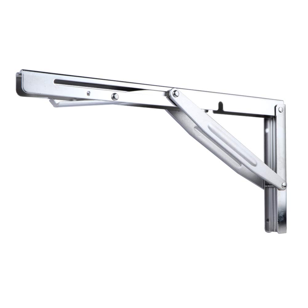 Buy 12 Inch Folding Shelf Brackets, Stainless Steel Collapsible L Angle