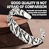 AYVRUOP Bracciale vintage da uomo, struttura intrecciata galvanica, apertura regolabile, adatto per l'esterno e il tempo libero #2