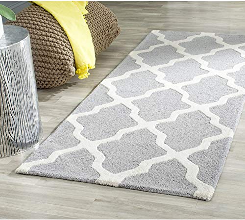 Image of Hand Tufted Wool Carpets Anti Shedding Rug Modern Carpets for Living Room Size 8x11 Feet