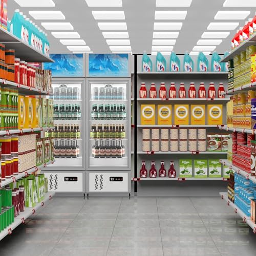 Image of GarveeTech 10.5 Cu. Ft. Beverage Cooler Commercial Refrigerators Glass Door, Commercial Merchandiser Refrigerator for Beer, Bar, Drink, Display Upright Beverage Refrigerator Cooler, Silver