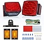 Nilight 2PCS Square LED Trailer Light Kit Low Profile Submersible IP68 LED Stop Turn Tail Side Marker License Light for 12V Utility Trailer Boat Camper RV Trucks Marine Snowmobile,2 Years Warranty