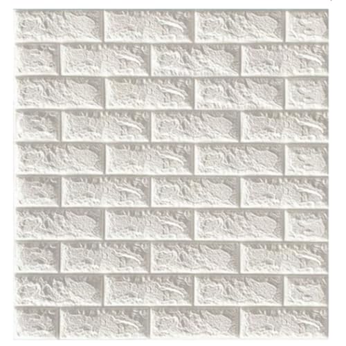 otoye 5.0厚い3D 壁紙 レンガ 防音シートステッカー セメント壁装飾、フォームレンガ防水防湿 自己粘着 粘着力が強い 防水 DIYクッション自己粘着フォーム 3D 三次元衝突防止ソフトパッケージ装飾パターン 衝突防止ソフトパック70cm*77cm