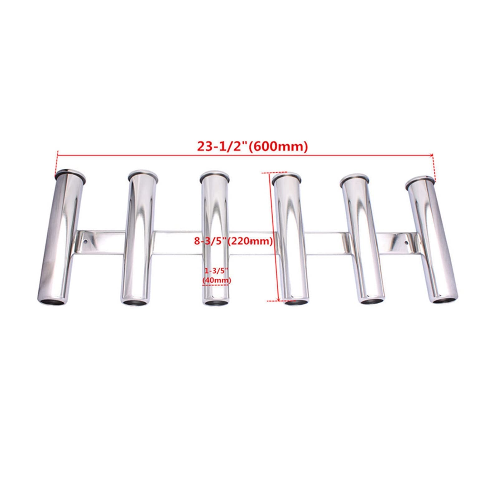 Bootszubehör Angelstab Halter 6 Röhrchen Rod Pod Rack Edelstahl Boot Marine Yacht Einfache Montage
