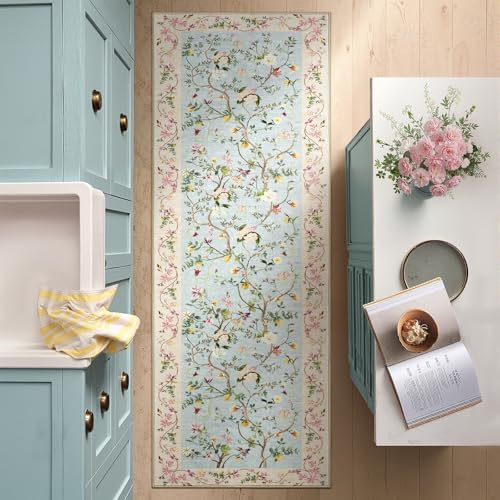 Amazon.com: jinchan Floraison Hallway Runner 2x6 Multi Floral Soft ...