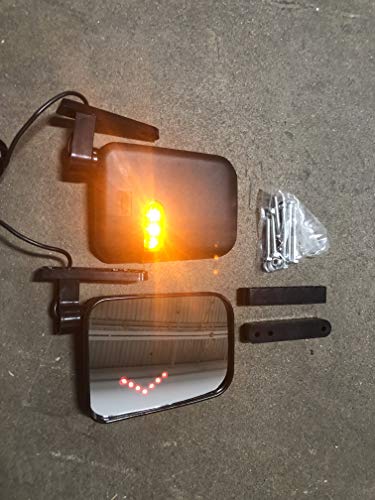 Maverick Advantage Universal Golf Cart LED Side View Mirrors w/Integrated Turn Signals