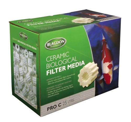 BlagdonProfessional Ceramic Bio-Media for All Pond Multi Chamber Filters, Box Filters, Pressure Filters, 25L, White