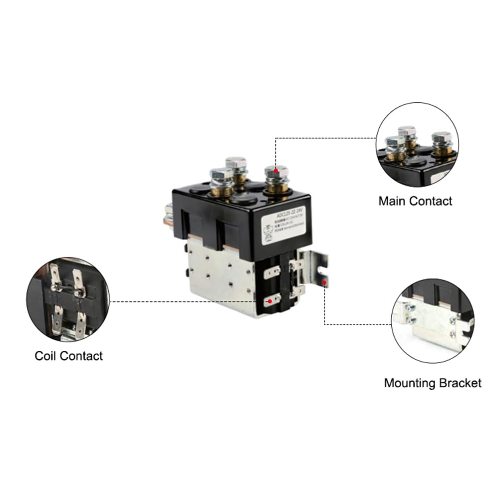 ATO 2 Pole DC Contactor, 24V DC Reversing Contactor 125A
