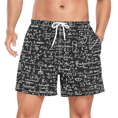 Short de bain mathématiques séchage rapide pour plage et été homme