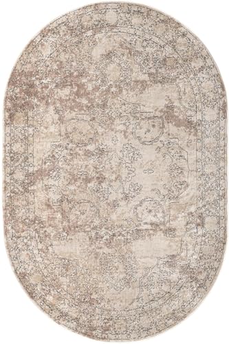 Tapete Unique Loom Portland Collection 6'1" x 9' Oval miniatura 2