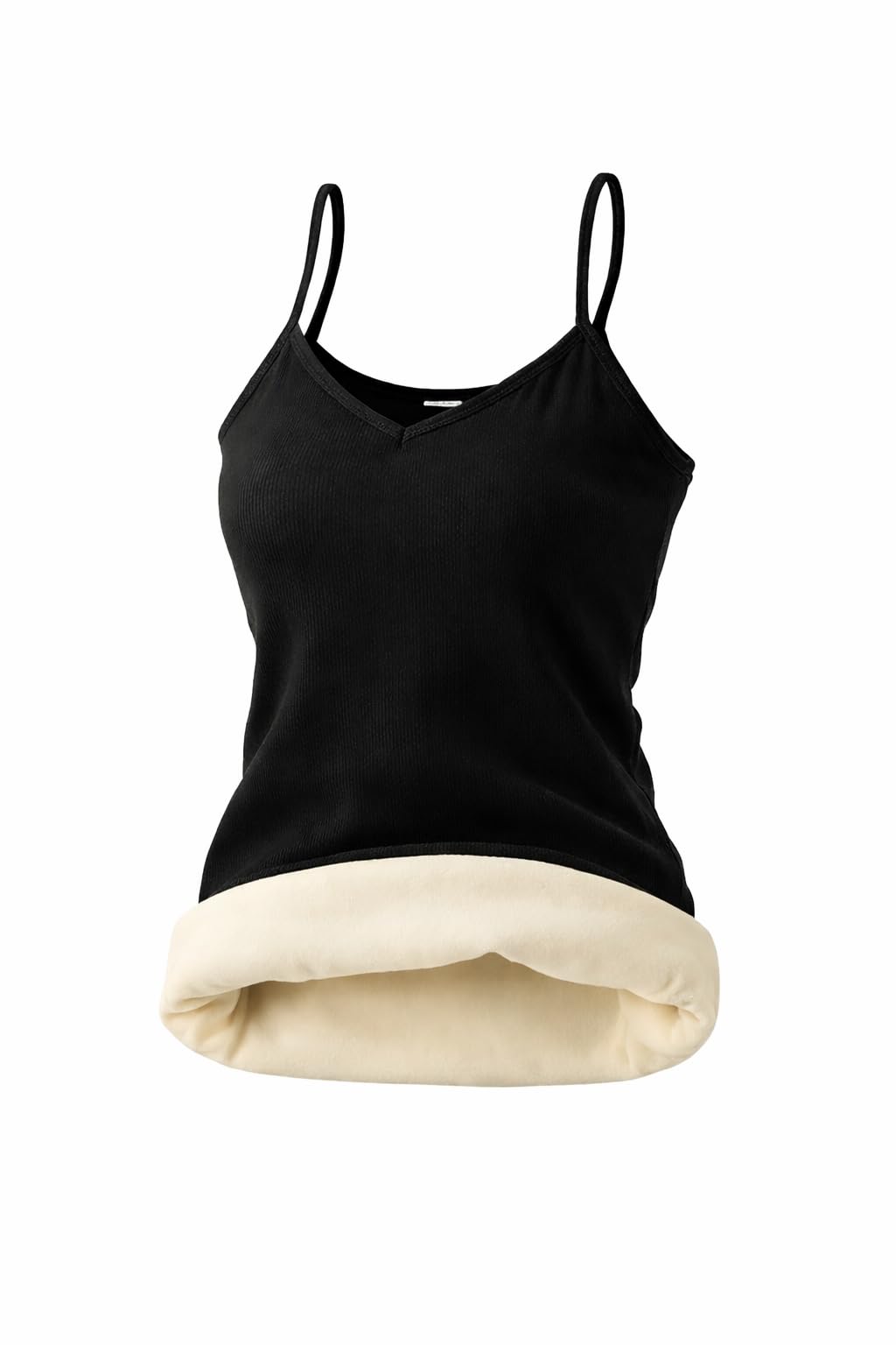 Women Winter Warm Padded Camisole | Fleece Lined Thermal Tank Top | Soft Ribbed Inner Wear for Cold Weather | Sleeveless Stretchable Body Fit Top