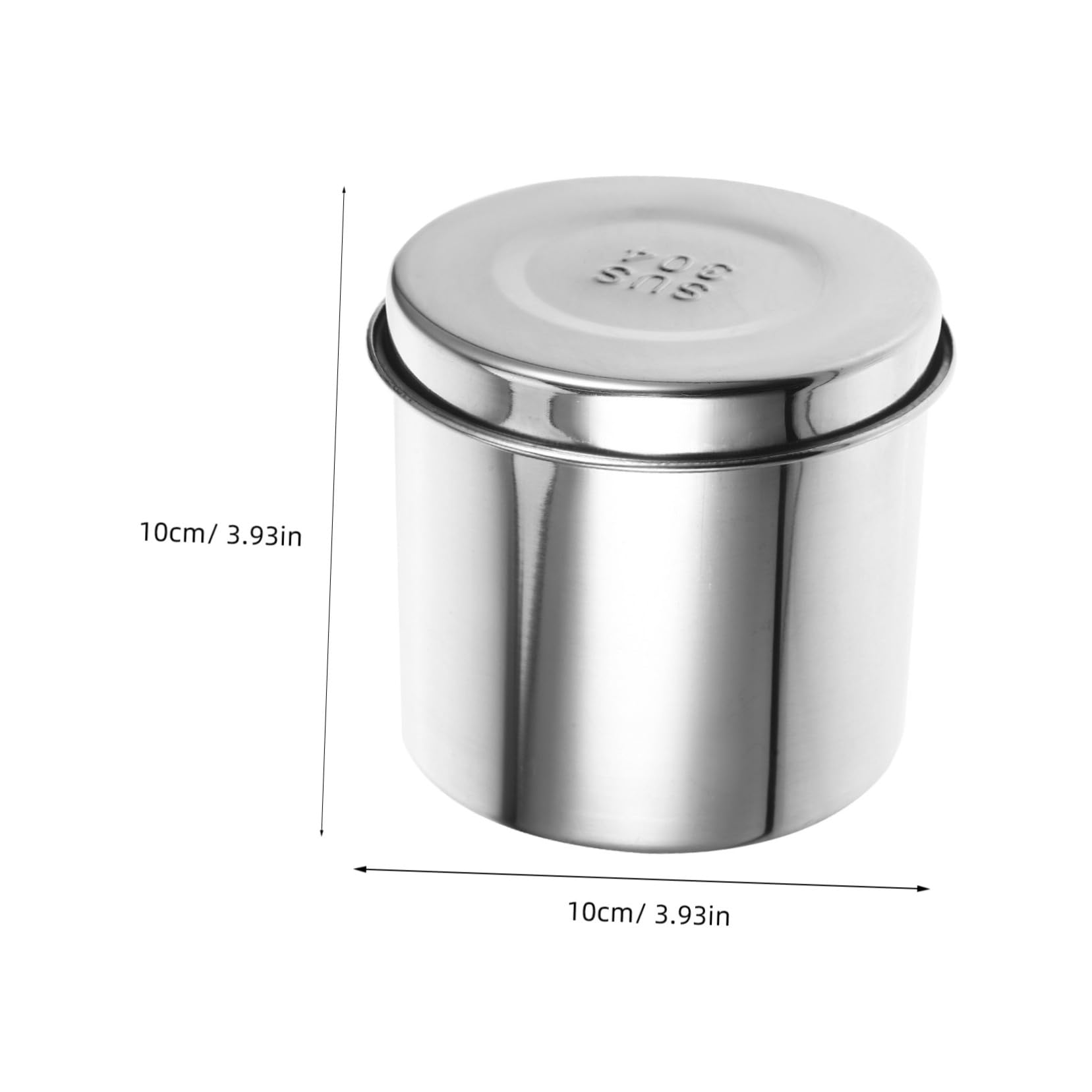 Garneck Jars Lids 2pcs Air Tight Jars Stainless Steel Cylinder for Medical Beauty Use