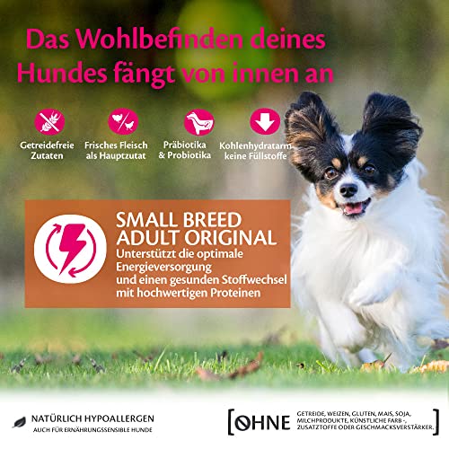 Wellness CORE Original 1.5 kg, Huhn & Truthahn – Hundefutter Trocken für Hunde Kleiner Rassen, getreidefrei, natürlich, hypoallergen, proteinreich, für optimale Energie und einen schlanken Körper