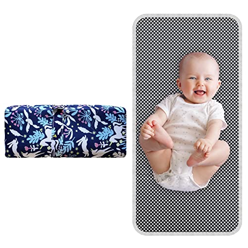 Cambiador bebe portatil - Facil de guardar y ultraligero - Cambiador bebe plegable - Cambiador bebe impermeable - Bebes recien nacidos - 60x35 cm