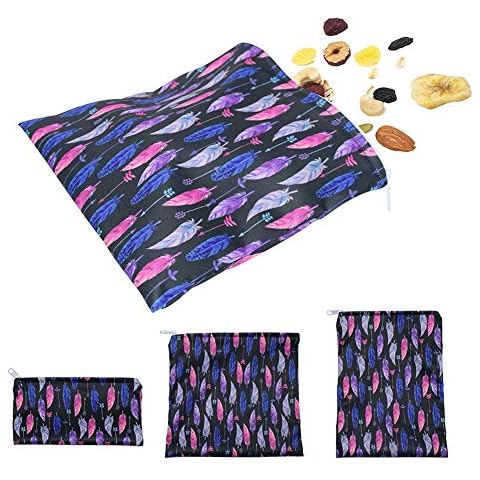Mrinb Reusable Eco-Friendly Snack Bags Set Cover