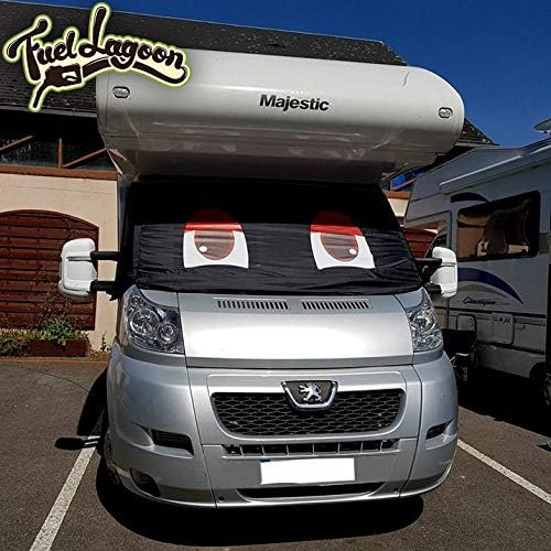 Fuel Lagoon Motor home Camper Van Screen Cover Black Out Blind Ducato, Boxer, Relay Eyes Camping (Ruby)