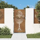 Matériau durable : le portail métallique est fabriqué en acier corten