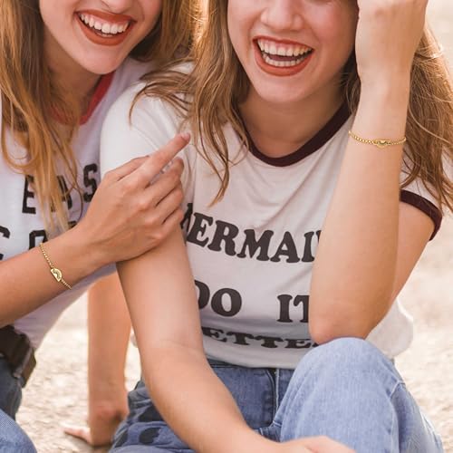 JoycuFF Friendship Bracelets Birthday Gifts for Women Friendship Best Friend Gift Matching Bracelets to My Bestie Sun Bracelet 2pcs3