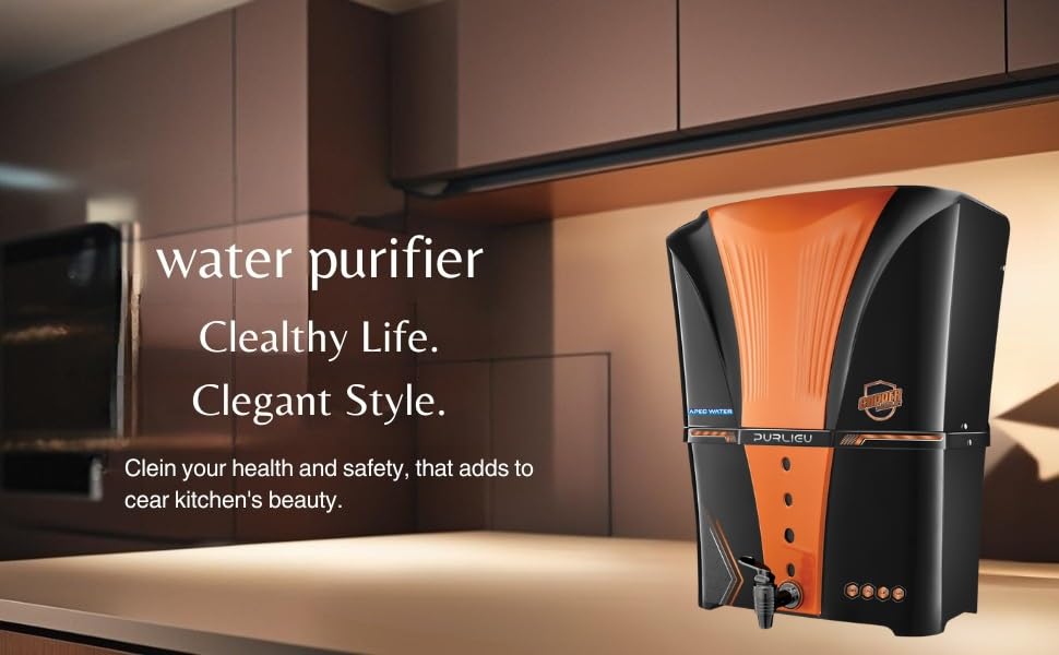 Image of Apec Water Mineral RO+UV+UF 12 Liter RO + UV + TDS ADJUSTER Water Purifier With Copper Charge Technology Black & Copper Best For Home and Office (Made In India)