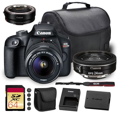 Canon EOS Rebel T100 Cámara DSLR con lentes y 64GB miniatura 1