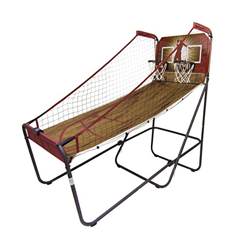 Harvil Double-Swish Electronic Basketball Game with 8 Game Options, Six 7-Inch Basketballs, 2 Steel Rims and Inflation Pump