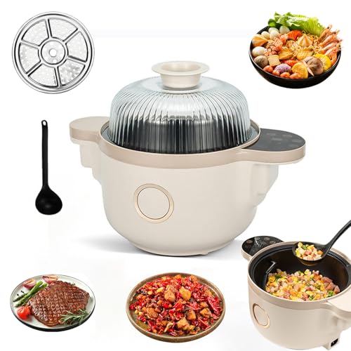 Automatische Kochmaschine, 1400 W Rührpfanne, 3,5 l Kapazität, 360 ° drehbar, 3D Rundumheizung, HD-Touchscreen, antihaftbeschichtet, für einfaches Kochen