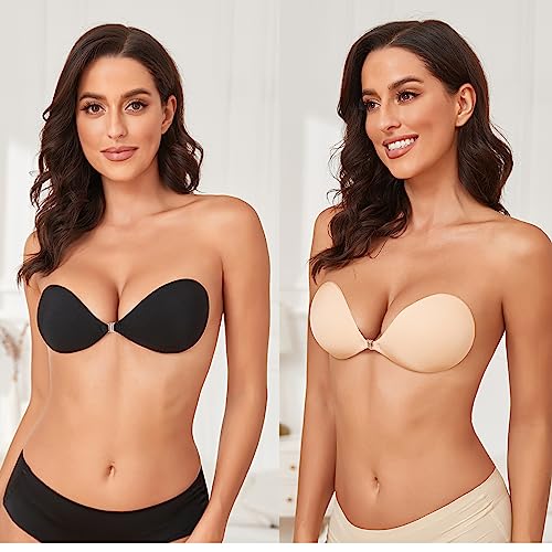 Super Sticky Push Up Adhesive Bra Invisible Strapless Backless Lifting Bra for Women with Nipple Pasties3