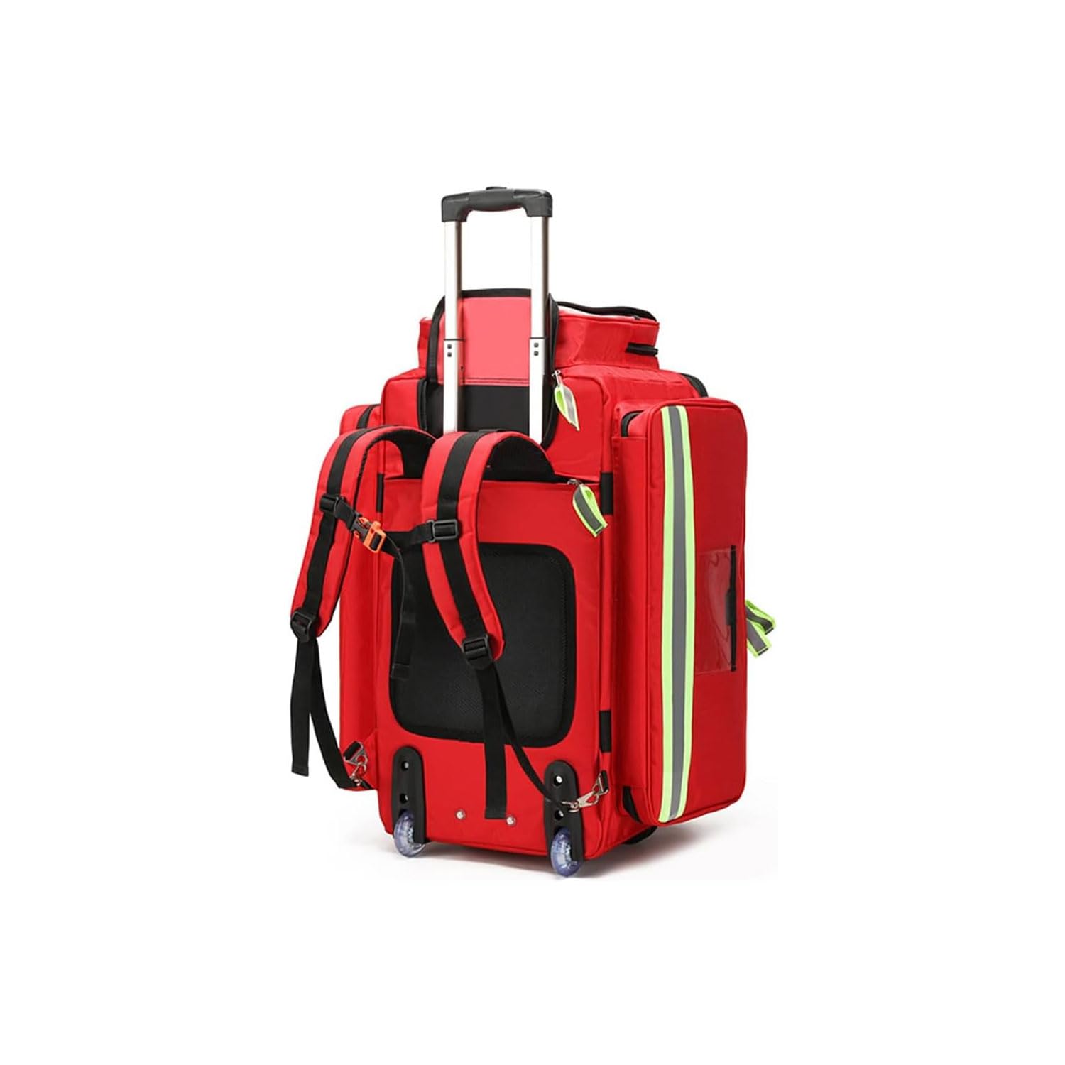 Bolsa De Primeros Auxilios De Gran Capacidad, Bolsa De Almacenamiento para Botiquines De Emergencia Médica, Botiquín Portátil con Compartimentos, Maletín Médico con Ruedas