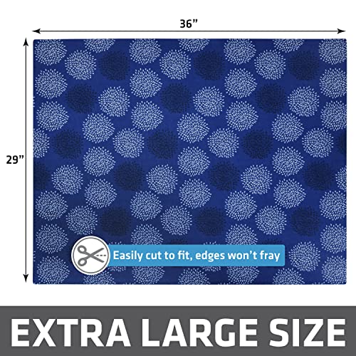 Image of Drymate Cat Litter Box Mat, Litter Trapping Mat, Waterproof, Urine-Proof, Absorbent, Machine Washable, Soft on Paws, Contains Mess, Protects Floors, Kitten Supplies, Dark Blue, 29x36 XL