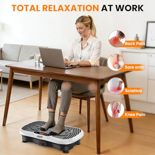 Image of AXV Vibration Plate Fitness Platform Exercise Machine Vibrating Shaking Full Body Shaker Workout Vibrate Stand Shake Board Sport for Weight Loss Fat Burner for Gym Home Office