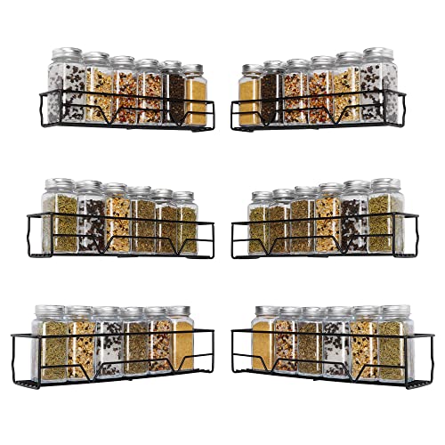 Vtopmart Lot de 6 étagères murales à épices à suspendre pour cuisine, porte de garde-manger Cover