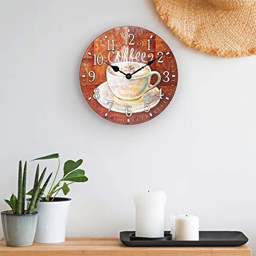 La Crosse Technology 404-2631C-INT 12-Inch Round Coffee Decorative Quartz Analog Wall Clock thumb #5