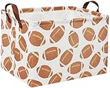 DDBASKET Rectangular Football Basket Kids Storage Basket Baby Boy Basket Kids Storage Bin Organizer Box Boys Room Decor for Home(Football)