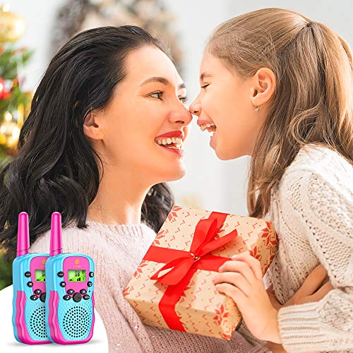 dmazing Kids Toys 3-7 Year Old Boys Girls, Walky Talky for Kids Gifts Boys Age 4-12 Camping Toys for Kids Easter Birthday Gifts Toys Age 3-10 Girls Boys Pink & Blue