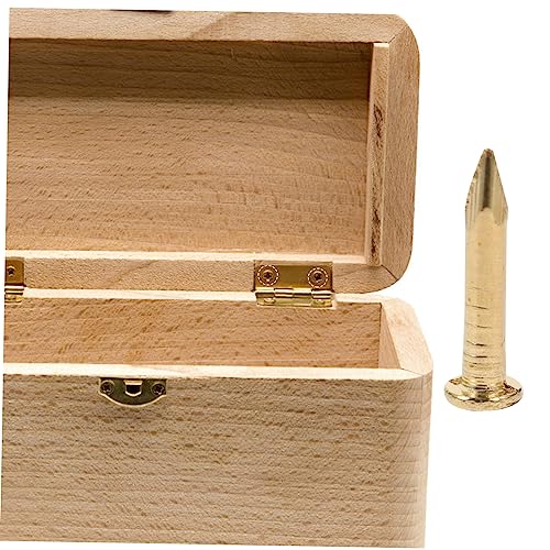 200 clavos de latón con cabeza redonda para bisagra de muebles y fijación de caja de madera miniatura 3