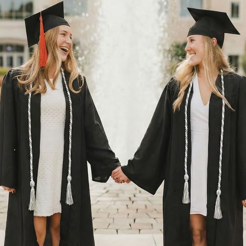 Image of GraduationMall Graduation Honor Cord 68 inch SilverWhite