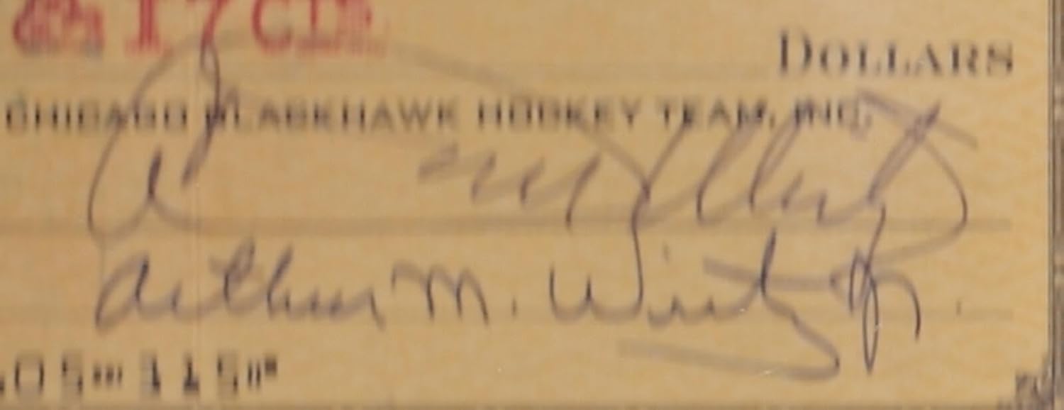 Beckett Arthur Wirtz Signed 1962 Chicago hawks Official Check #5565 - NHL Photomints and Coins