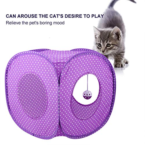 Oxford Pano Túnel de Gato Leopardo, Brinquedo de Gato, Cama Dobrável Interativa para Gatos de Túnel
