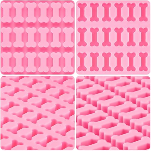 Socluer Backmatte Hundekekse 2 Stück Silikonformen für Hundeleckerlies und Katzenleckerli, Hundekekse Backform für DIY Keks, Schokolade, Kekse, Eiswürfel, Süßigkeiten