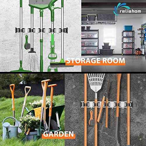 Reliahom WALL MOUNT Metal Organization Garage Storage System Garden Kitchen Tool Organizer thumb #4
